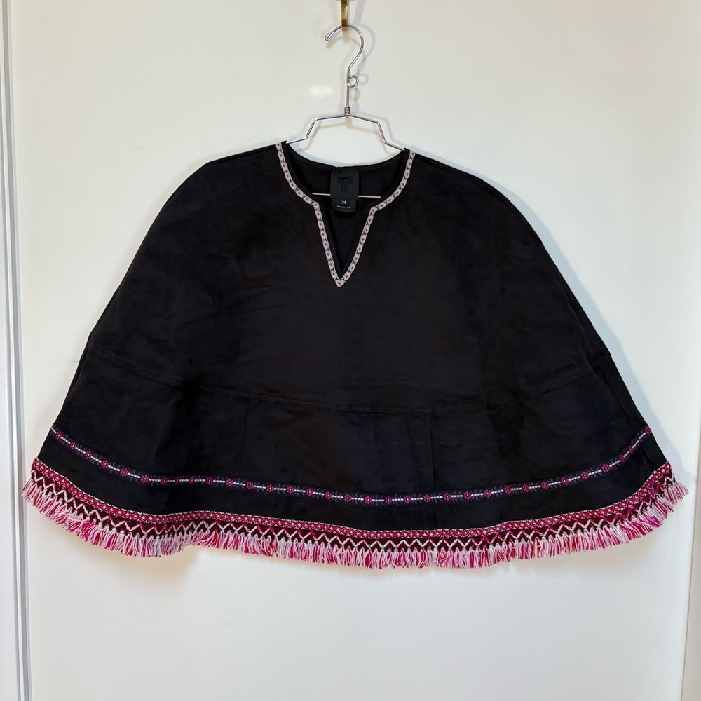NWOT Free People Anna Sui Suede Cape Size Medium